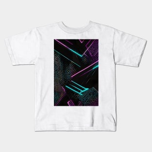 Colourful neon lights pattern Kids T-Shirt